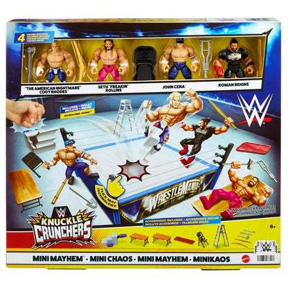 WWE Knuckle Crunchers Mini Mayhem Ring Bundle – Action-Packed Wrestling Fun!